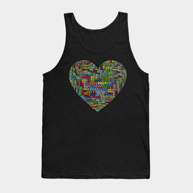 2021 In Heart Cloud Multi Color Tank Top by Feminist Foodie